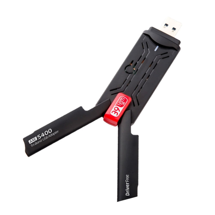 AX5400M 2.4G/5G/6G WIFI 6E Standard USB 3.0 Network Card WIFI Transmitter Receiver, Black, Red AX5400M 2.4G/5G/6G WIFI 6E Standard USB 3.0 Network Card WIFI Transmitter Receiver, Black, Red